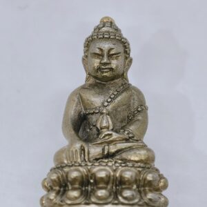 หลวงปู่แดง วัดบ้านใจดี เกศเงิน พระกริ่ง รุ่นแรก ชินบัญชร เลข1 KA3809