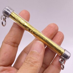 หลวงพ่อเมียน ตะกรุดยันต์ แมงมุมดักทรัพย์ ยาว 9.5 ซม. KM772