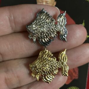 หลวงปู่ทองดำ วัดถ้ำตะเพียนทอง ปลาตะเพียน เงิน-ทอง (KU21)