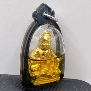 พระอาจารย์อำนาจ กุมารมหาเฮง เนื้อสัมฤทธิ์ปิดทองแท้ (KMN9)