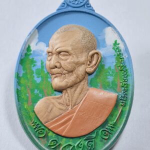 หลวงปู่ฝั้น วัดหน้าผา เพ้นท์เสมือนจริง เต็มสูตรหน้าหลัง AC2733