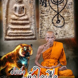 หลวงปู่พิมพา พลญาโณ วัดกลางเม็กดำ สมเด็จ รุ่น หัวใจเสือ