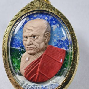 หลวงพ่อเงิน วัดท้ายน้ำ เจริญพรหันข้าง หน้ากากเพ้นท์ AC7327