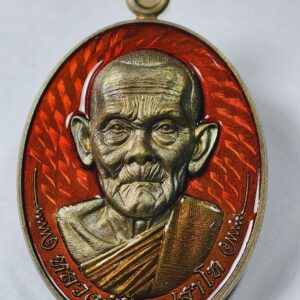 หลวงปู่ฝั้น วัดหน้าผา มนต์พระกาฬ ปราบไพรี ลงยา AC7329