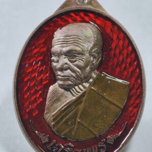 หลวงพ่อเงิน วัดท้ายน้ำ เจริญพรหันข้าง ลงยา ด้านหลัง AC4688