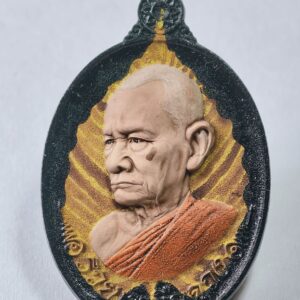 หลวงปู่บุญมา รวยเหนือดวง เพ้นท์หน้าหลัง เลข 999 AC3437