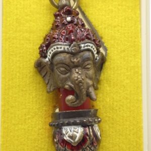 พระอาจารย์วัลลพ-หลวงปู่ศิลา ตะกรุดสีผึ้ง พระพิฆเนศวร์ KM234266