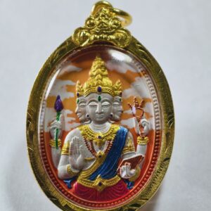 อาจารย์เลี้ยง วัดจอมเกษ ท้าวมหาพรหม เลี่ยมกรอบทอง AC3432