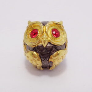 พญานกถึดทือ รุ่นโคตรเฮง ครูบาเต่า วัดอุโบสถบ้านเหล่า เนื้อสัมฤทธิ์ชุบแบลคโรเดียมลายทอง KN134264