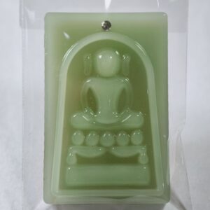 หลวงปู่อิ่ม วัดทุ่งนาใหม่ พระสมเด็จหยก ฝังเพชร เลข168 AC8119
