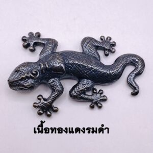 อาจารย์เขียว หลวงพ่อวัลล จิ้งจก ทองแดงรมดำ (KN6052667)