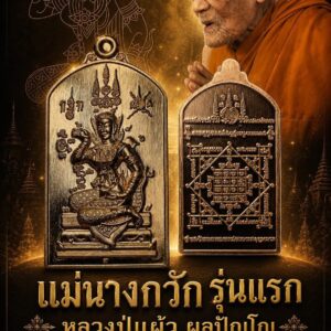 หลวงปู่แผ้ว สำนักปฏิบัติธรรมบ้านใสหลวง จ.พัทลุง เหรียญนางกวัก รุ่นแรก