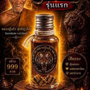หลวงปู่แก้ว วัดแก่งดินสอ จังหวัดปราจีนบุรี  น้ำมันเสือ รุ่นแรก