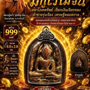 หลวงปู่แก้ว วัดแก่งดินสอ จน.ปลาจีนบุรี พระซุ้มกอ รุ่น มีกูไว้ไม่จน