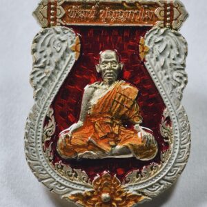 หลวงพ่อพัฒน์ วัดห้วยด้วน จ.นครสวรรค์ เสมาอายุยืน ลงยา AC4742