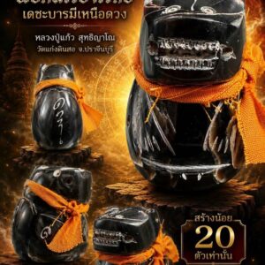 หลวงปู่แก้ว วัดแก่งดินสอ เสือเขาควายแกะ รุ่น พยัคฆ์เรื่องเวทย์ (เดชะบารมีเหนือดวง)