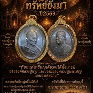 หลวงปู่ประเสริฐ วัดอุดมคงคาคีรีเขต เหรียญ รุ่น ปาฏิหาริย์ทรัพย์ยังมา