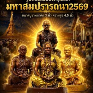 หลวงพ่อธรรมดล วัดหนองปรือ รูปหล่อลอยองค์ รุ่นแรก มหาสมปรารถนา ๒๕๖๙