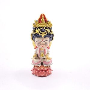 เจ้าแม่กวนอิมน้อยร้อยล้าน พระอาจารย์อำนาจ เนื้อสัมฤทธิ์เพ้นท์สีชมพู  KM307267