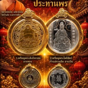 หลวงพ่อเงิน เตชะธัมโม วัดบ้านอ้อ เหรียญมหาเทพ รุ่น ประทานพร