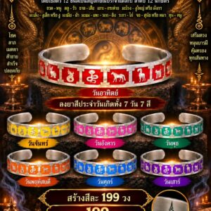 หลวงพ่อธรรมดล กิตติปัญโญ วัดหนองปรือ กำไลข้อมือกำไลข้อมือ 12 นักษัตร