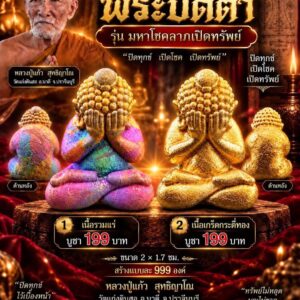 หลวงปู่แก้ว สุทธิญาโณ วัดแก่งดินสอ พระะปิดตา รุ่น มหาโชคลาภเปิดทรัพย์