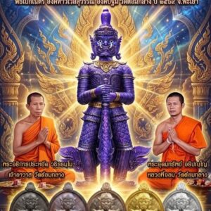 เหรียญองค์ปู่ท้าวเวสร่ำรวย พิธี เบิกเนตร องค์ท้าวเวสสุวรรณ องค์ปฐม วัดต๋อมกลาง